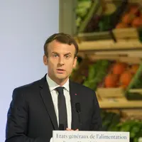 Au cours d'une longue intervention de plus d'une heure, le 11 octobre 2017 au marché de Rungis, le président de la République Emmanuel Macron avait an