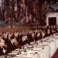 En 1957, les dirigeants des six grands pays d’Europe signent le Traité de Rome.