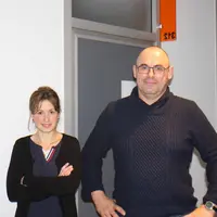 Laurine Rousset présidente de JA43 et Thierry Cubizolles président de FDSEA43