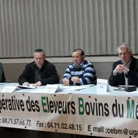 De gauche à droite : Philippe Dumas SICAREV, Yvon Chabannes Président CEBM, Jean-Yves Besse Directeur CEBM.