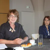 La présidente du Conseil départemental Marie-Agnès Petit avec sa directrice de cabinet Karine Vincent.