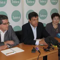 Dominique Barrau secrétaire général, Xavier Beulin président et Christiane Lambert vice-présidente de la FNSEA. (photo d’archives)
