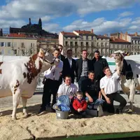 Les 2 Grandes Championnes du Comice agricole Jeunes Agriculteurs 2016 : Galillée du GAEC Jammes à Chaspuzac et Gazelle du GAEC des Coins à St Maurice