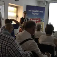 Visite de l'usine Jacquet à Saint-Beauzire dans le cadre d'un voyage de presse international.