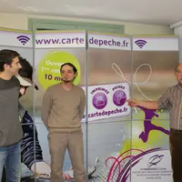 Le Président, Antoine Lardon (à droite sur la photo) voit dans ce service en ligne un outil pratique, simple et disponible.