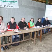 Les responsables des 3 structures employeuses de main d’œuvre en Haute-Loire, le Service de Remplacement, Aide Agri 43, l'ADGEA, et de la CAMDA Massif