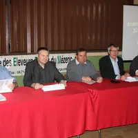 De gauche à droite : B.Meyronneinc, Philippe Dumas, Yvon Chabannes, Jean-Yves Besse et Pierre-marie Delangle.