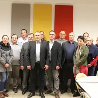 Réunion d’une partie de l’équipe FDSEA/JA après l’annonce des résultats.