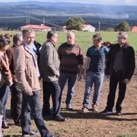 Les responsables professionnels se sont donnés rendez-vous sur les terres du Gaec Charbonnier à St Géron.