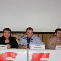 Daniel Prieur, FNSEA, Gilbert Guignand FDSEA Haute-Loire et Mickael Vacher JA Haute-Loire.