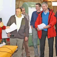 Bernard Souvignet Communauté de Communes, Guy Peyrard Maire de Riotord, Jean Pierre Marcon Député, Laurent Sagnol, Laurent Wauquiez Ministre et Olivie