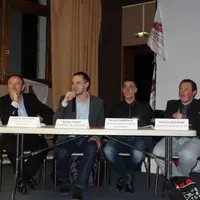 De gauche à droite : Laurent Duplomb président de la Chambre d’Agriculture, Benoît Julhes président des JA d’Auvergne, Samuel Vandaele secrétaire géné