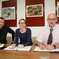 Richard Delabre, Myriam Bernard et Hubert Goglins.