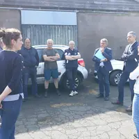 Le directeur départemental des Territoires, Stéphane Le Goaster, en compagnie de Jean-Pierre Chaput,  chef de service économie agricole, de Laurine Ro