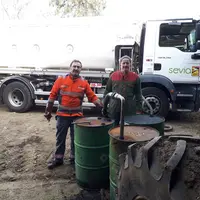 4 000 L d'huiles usagées ont été collectées le 8 février à Rosières sur le Gaec des Artisous.