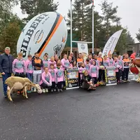 Le 28 août, partenaires et membres du club ont présenté le ballon géant ainsi que la soirée du 8 septembre dans les locaux de l'usine Borde à Saugues.