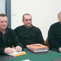 Les présidents des syndicats du Cantal, du Puy-de-Dôme et de l’Allier côte-à-côte à Lafeuillade.