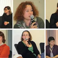 De haut en bas et de gauche à droite : Brigitte Troucellier, Sylvie Jouve, Nathalie Meironen, Patricia Armandet, Frédérique Ramadier, Florence Raynal