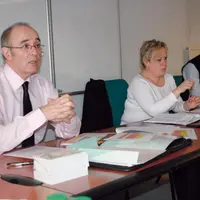 Christian Pouderoux, directeur départemental du travail, Évelyne Druot-Lhéritier et Olivier Deblonde, inspecteurs du travail.