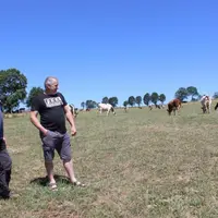 Laurent Roux et Laurent Lours font face une nouvelle fois à une situation critique : absence de pluie et des prairies grillées par le soleil, qui ne p
