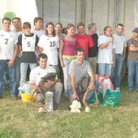 Florian Boy et Jean-Noël Boissières au milieu des participants - leurs trophées rejoindront La Roquebrou pour la deuxième année consécutive.