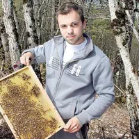 À 24 ans, Laurent Chateau exploite déjà près de 200 ruches.