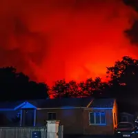 Au plus près des flammes avec les collègues de l'Allier.