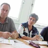Parmi les intervenants (de gauche à droite) : François Bourgeon, Annie Soulier et Isabelle Valarcher. 