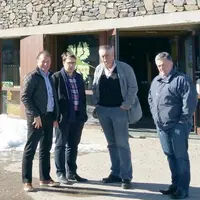 Philippe Fabre, président du syndicat mixte, Louis Chambon, Philippe Maurs et Christophe Raynal, vice-présidents.