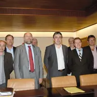 Au premier plan (de gauche à droite): Loïc Delachaux, Stéphane Sautarel, Vincent Descoeur, F.-X. Montil. Derrière : Pascal Rigault, Jean Leterme, J.-L