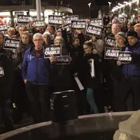 Rassemblement spontané, mercredi en fin de journée, place des Droits de l’Homme à Aurillac