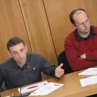 Frédéric Lacoste et Benoît Aurière ont présenté l’installation dans le Cantal aux divers partenaires et OPA départementales. 