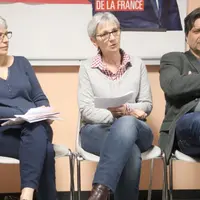 Autour de Claudine Royer, mandatée par Benoît Hamon, Mireille Laborie, EELV, et Philippe Dubourg, secrétaire fédéral du PS.