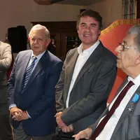 Jean-François Collin, président de l'Ordre des médecins du Cantal, deuxième en partant de la droite.
