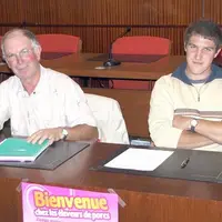 Christian Guy (FDSEA) et Olivier Molénat s’inquiètent de l’avenir de l’aide à la qualité du porc en zone de montagne.