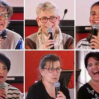 De gauche à droite et de haut en bas : Véronique Teyssèdre, France Grau, Maurine Caisey, Hélène Malet, Sylvie Loudières et Héloïse Fontaine.