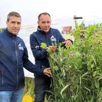 David Lamat présente les stratégies globales et Serge Gaydier les résultats des essais (ici ceux du méteil).