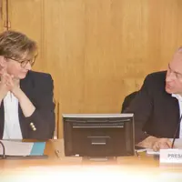 Échanges entre le président de la Chambre d’agriculture et le préfet, lors de la dernière session.