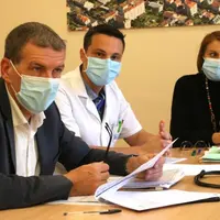 Pascal Tarrisson, Mathieu Kuentz et Mme Cutajar