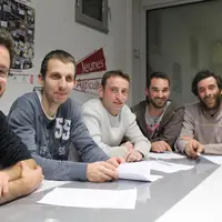 Les membres du groupe rapport : Denis Boudou, Christophe Baduel, Frédéric Lacoste, Francis Flagel et Jean Freyssinier.