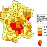 Le Cantal - comme ses voisins - avec 161 Bq/m3 de moyenne de concentration est l’un des départements plus concernés en France selon la cartographie de