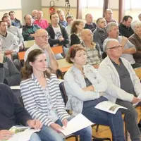 Témoignages de Cuma cantaliennes, sous l’oreille attentive de Daniel Petitjean, président de la FRCuma Auvergne-Rhône-Alpes. 