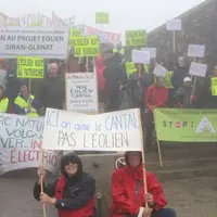 Le collectif cantalien anti-éolien était fortement mobilisé pour dénoncer des projets “démesurés”.