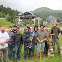 Les brebis, parties d’Espédaillac dans le Lot, dimanche 22 mai, sont arrivées ce dimanche 12 juin dans la prairie des Sagnes du Lioran, après 180 km p
