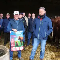 Une partie des organisateurs et partenaires du Boeuf de Pâques, dont les éleveurs, les bénévoles de Lafeuillade animations, la municipalité, la MFR de