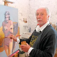 Le peintre Michel Four, dans son atelier de Giou-de-Mamou : "Je ne sais pas m'arrêter de travailler".