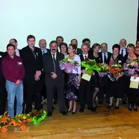 Les personnels honorés avec les dirigeants de la coopérative limousine.