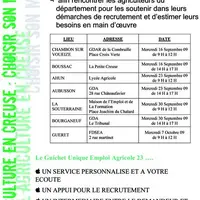 Information du Guichet unique emploi agricole 23.