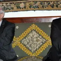 Claude Serra (à gauche) en compagnie du secrétaire général de la préfecture Franck-Philippe Georgin.