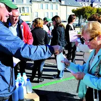 Action de la FDSEA et des JA vers le public, samedi 3 octobre.